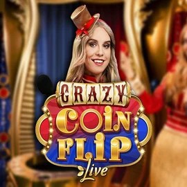 Official Live Casino logo: Crazy Coin Flip by Evolution at Spinfin Casino