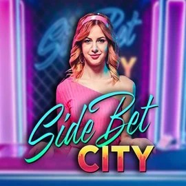 Side Bet City slot visual from Evolution available on spinfinn.it